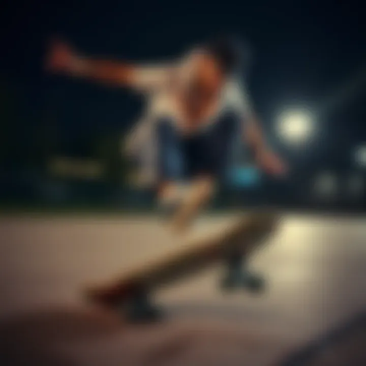 Skateboarder performing a trick while wearing Marana shoes