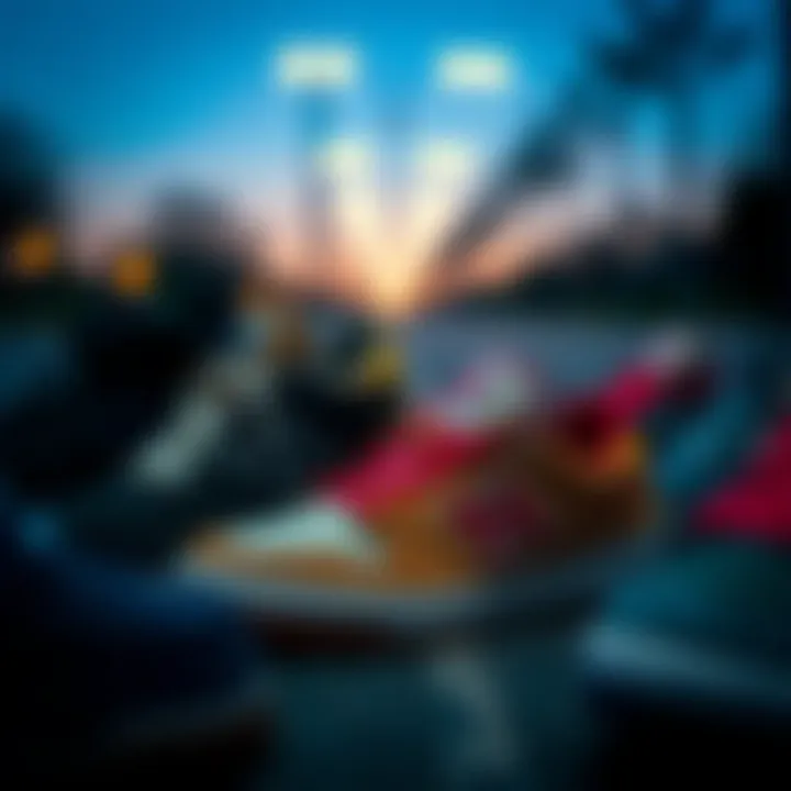 A collection of New Balance Numeric skate shoes highlighting the variety of styles available