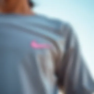 Close-up of the Nike Mock Tee showcasing its innovative fabric