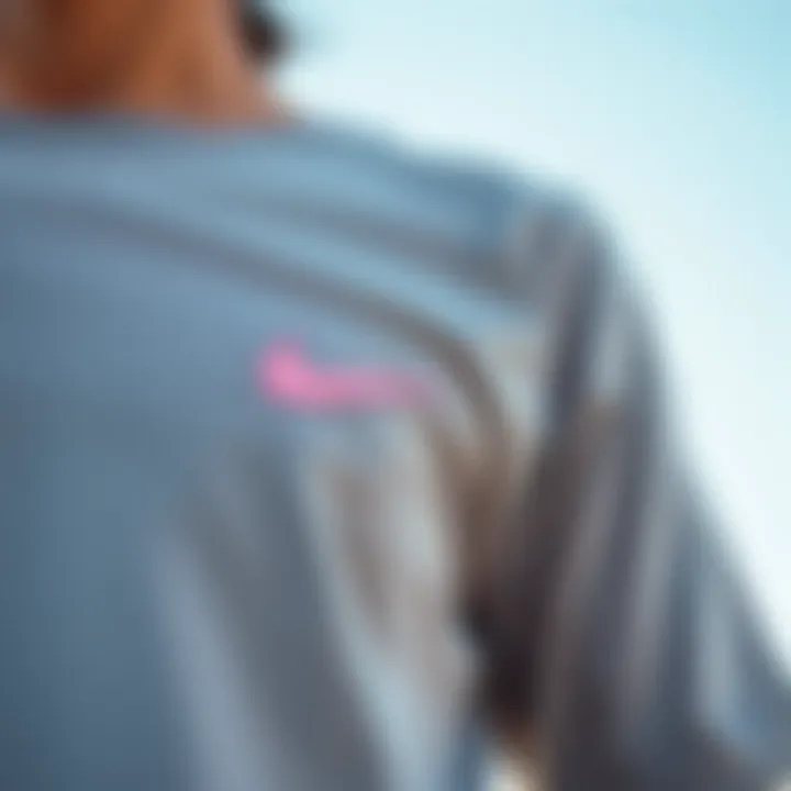 Close-up of the Nike Mock Tee showcasing its innovative fabric