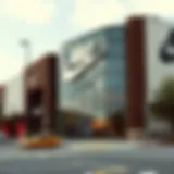 Exterior view of the Nike Outlet in Rosemont showcasing the brand's iconic facade