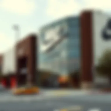 Exterior view of the Nike Outlet in Rosemont showcasing the brand's iconic facade