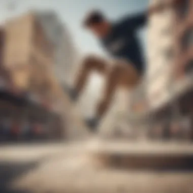 Skater performing tricks while wearing Nike SB Canvas shoes in an urban setting