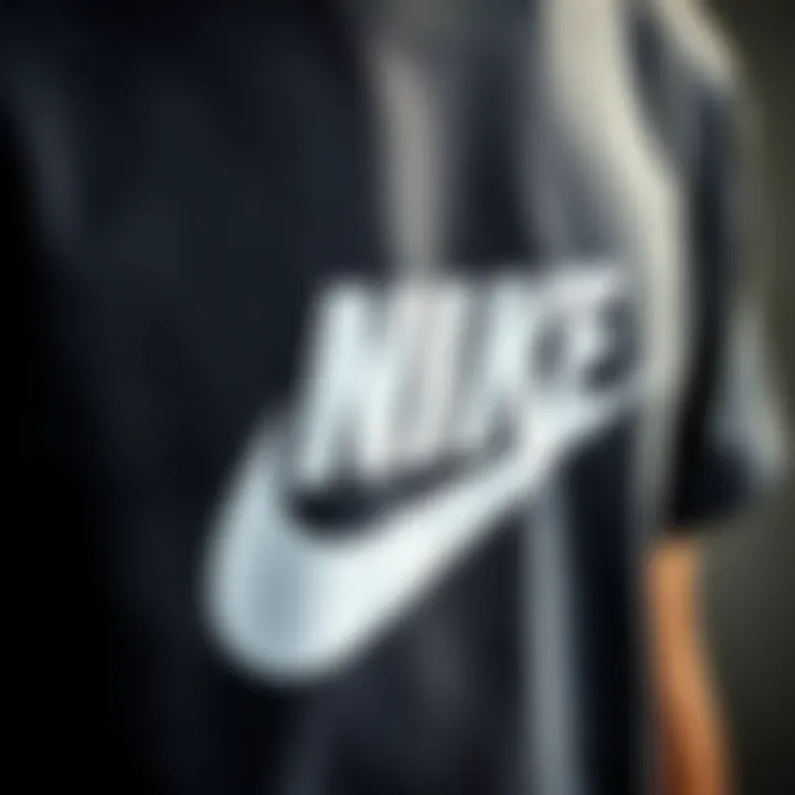 Close-up of Nike tee fabric highlighting quality and texture