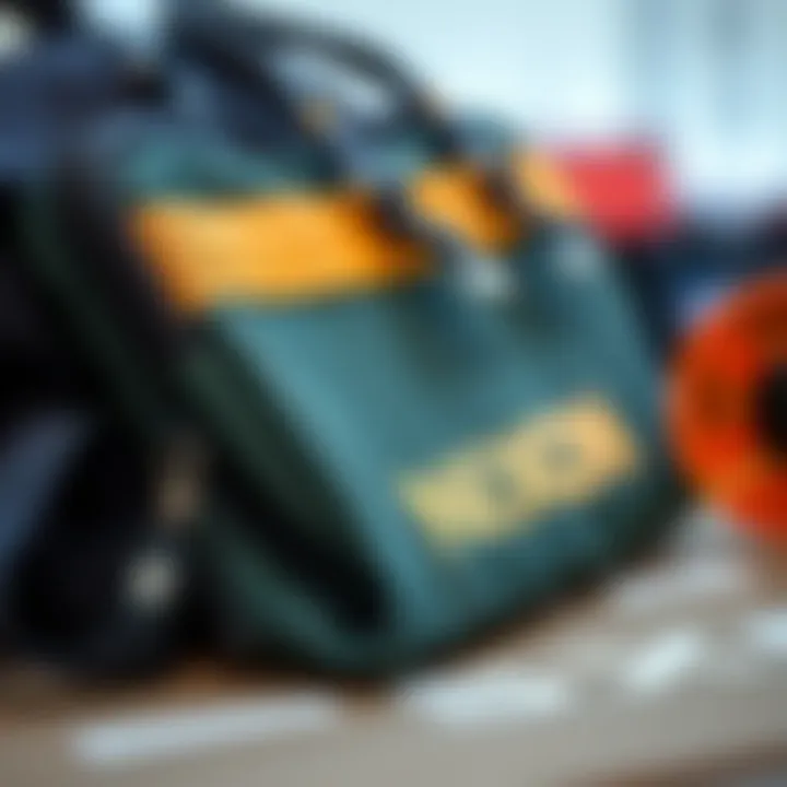 Close-up of materials used in Nixon bags, emphasizing quality