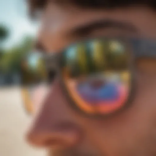 Detailed view of Prizm polarized lenses showcasing their advanced technology