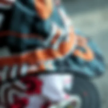 Close-up of bucket hat showcasing fabric and design