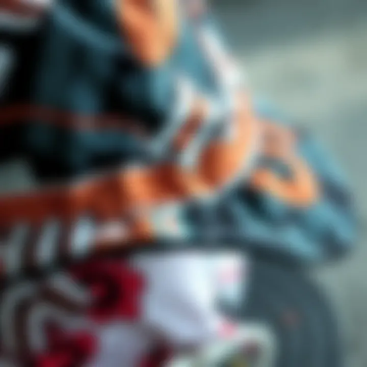 Close-up of bucket hat showcasing fabric and design