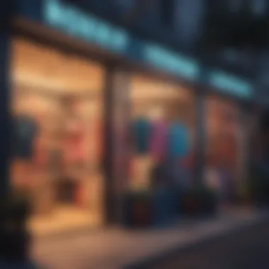 Roxy Storefront: A Vibrant Surf Culture Hub Roxy Clothing Store storefront showcasing vibrant surf fashion.