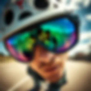 Comparison of vision clarity with and without polarized sunglasses