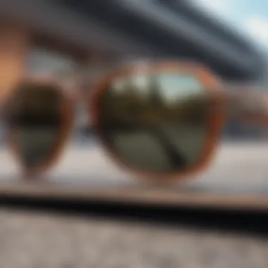 Stylish Spy Optic sunglasses on a skateboard