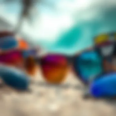 A diverse selection of surfer sunglasses showcasing various designs