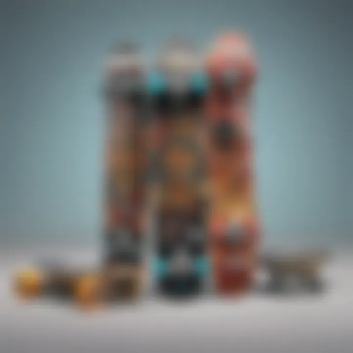 A collection of vibrant Tech Deck mini skateboards showcasing various designs