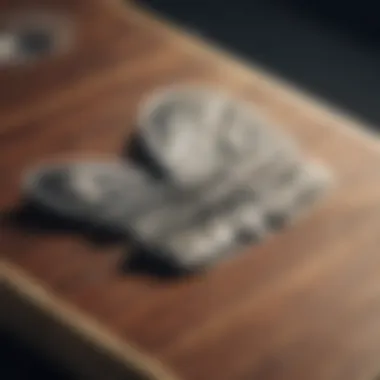 Close-up of Adidas logo on a skateboard deck