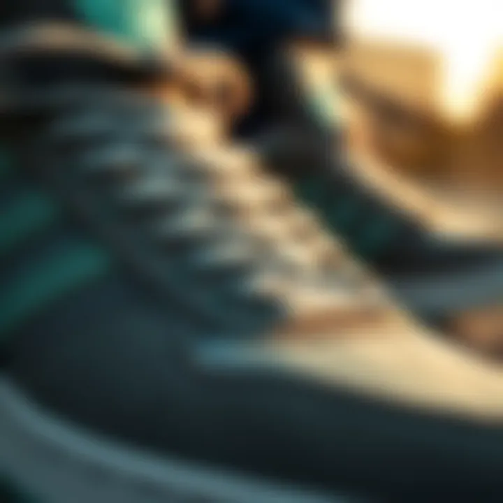 Close-up of the shoe's materials highlighting sustainability features