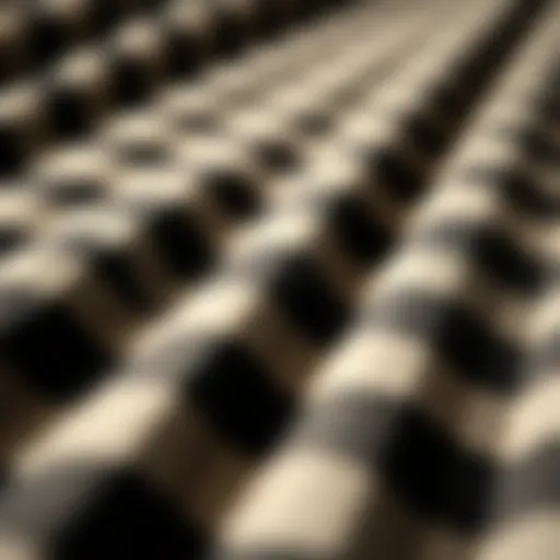 A close-up of black and white check flannel fabric showcasing its texture and pattern.