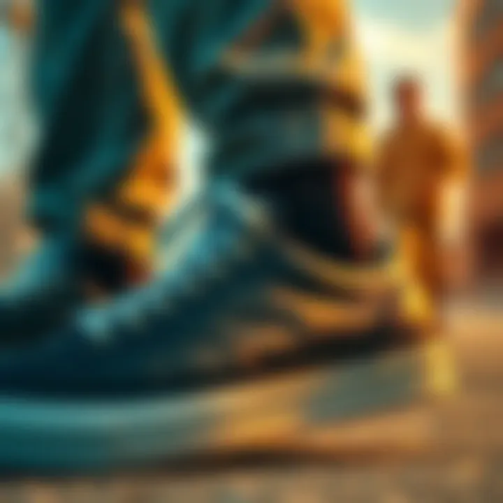 Stylish all-leather Converse sneakers paired with urban streetwear