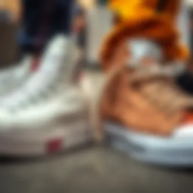 Comparing Chuck Taylor Platform White with Other Skate Shoes Comparative view of Chuck Taylor Platform White alongside other popular skate shoes