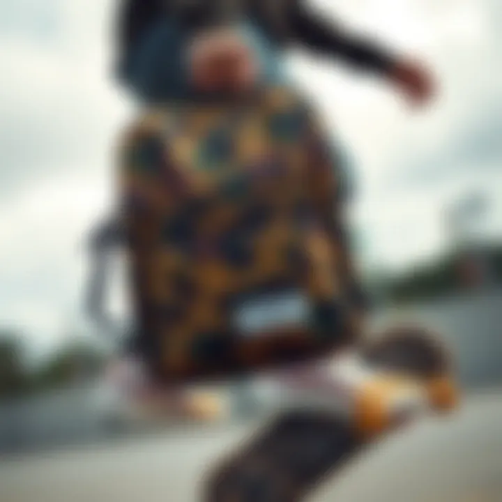 Herschel camo bag within the skateboarding culture