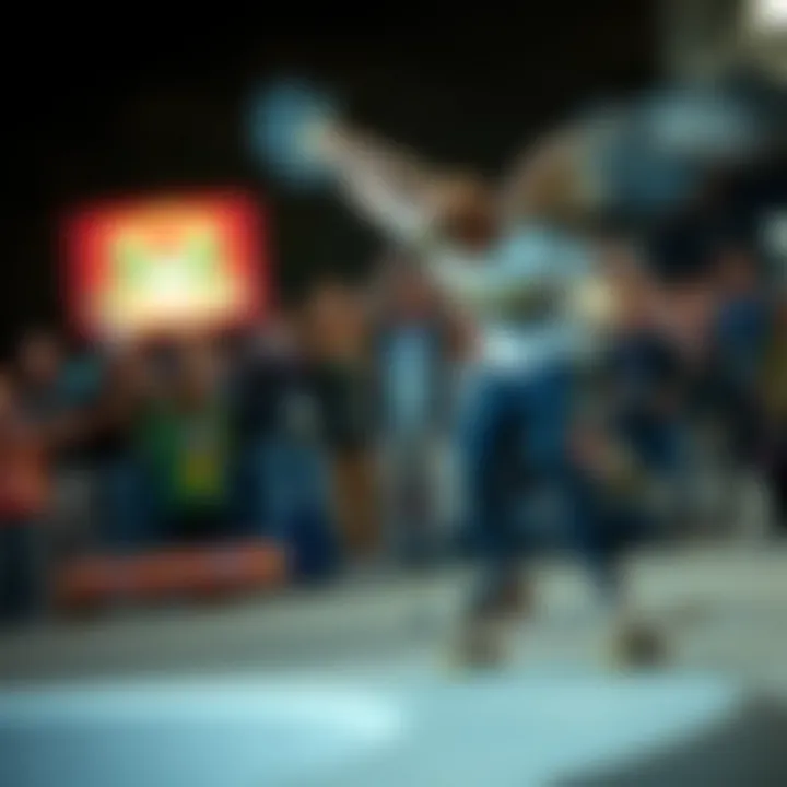 Historic skateboarding event featuring Tony Hawk