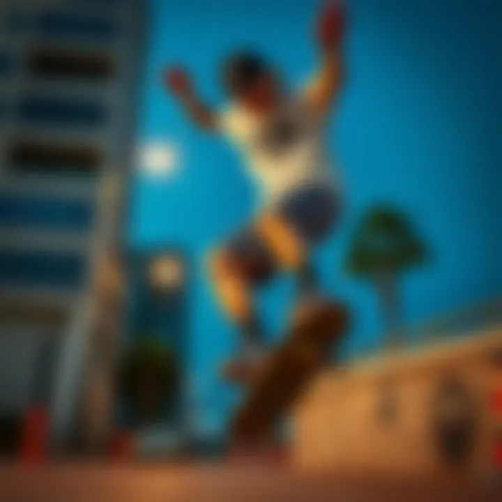 Skateboarder performing tricks in Zoo York shorts in an urban setting