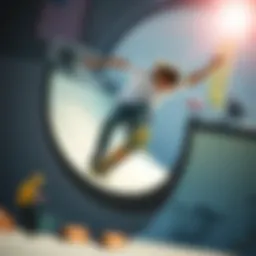 A skater performing a trick on a half-pipe, showcasing a distinct pit viper style.