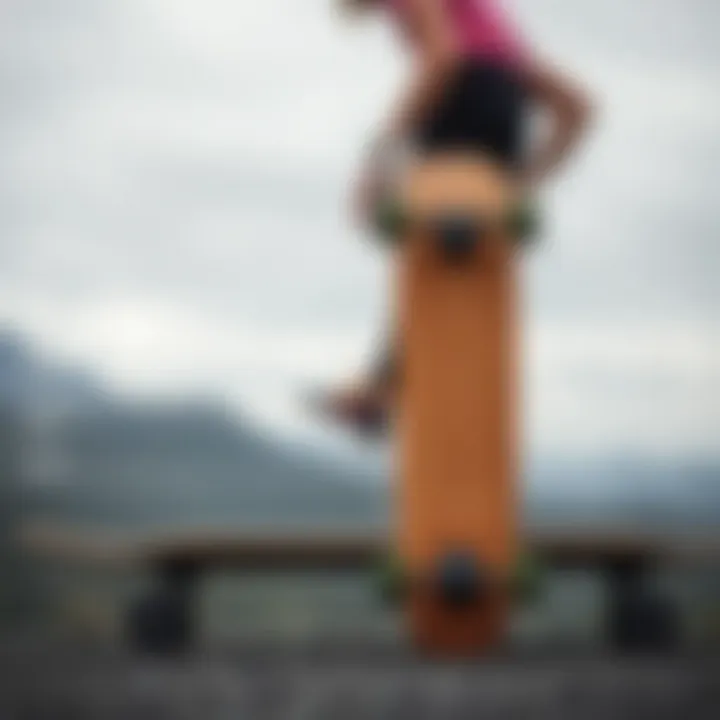 Comparison chart of various longboard types highlighting drop through features