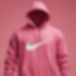 Stylish pink Nike hoodie showcasing its vibrant color and modern design