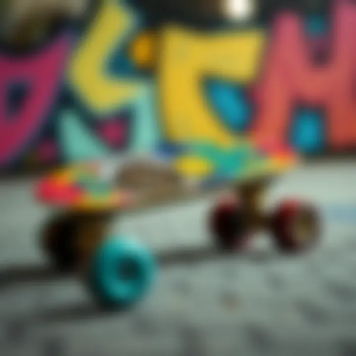 Vibrant penny board showcasing unique design patterns