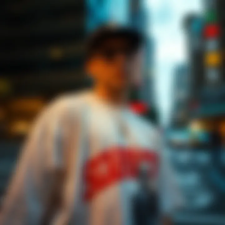 Urban setting highlighting street fashion and culture