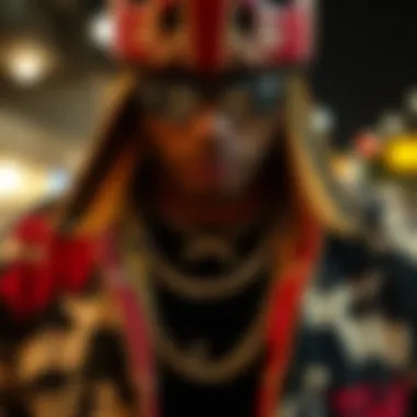 Stylish outfit complemented by a white gold Cuban chain accessory