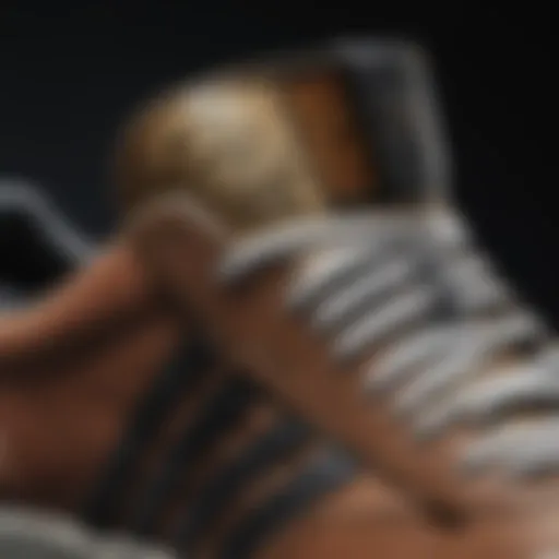 Close-up of Adidas Vulc shoe detailing