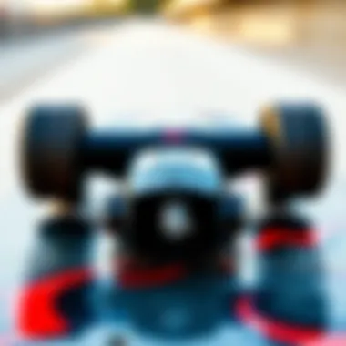 A close-up view of specialized skateboard gear designed for shifty techniques