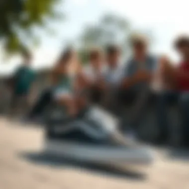 Skateboarding community engaging and sharing experiences with Vans Sunlight Shoes