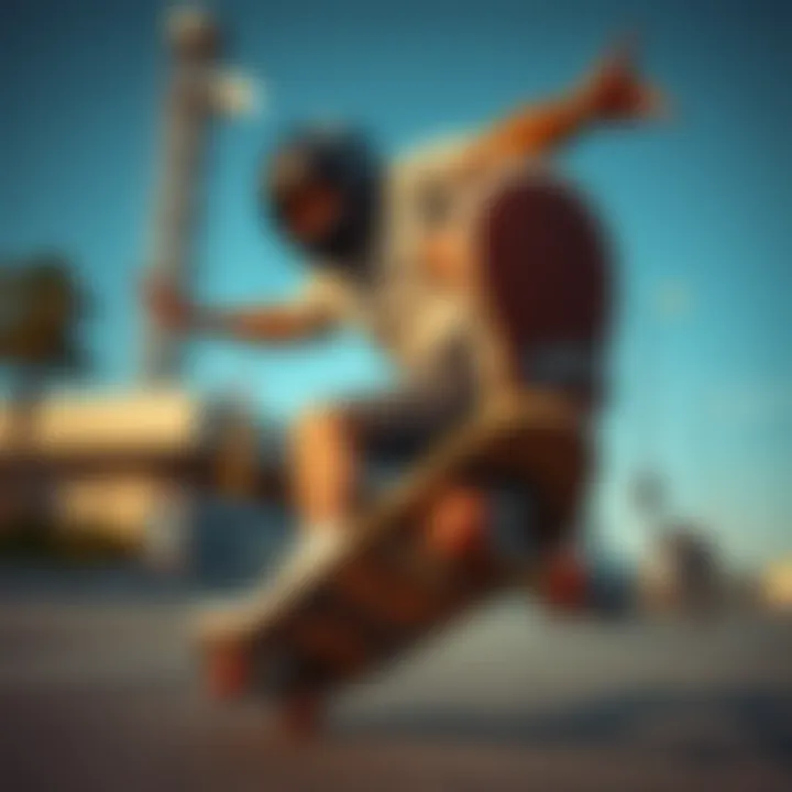 Dynamic skateboarder showcasing Vans Sunlight Shoes in action