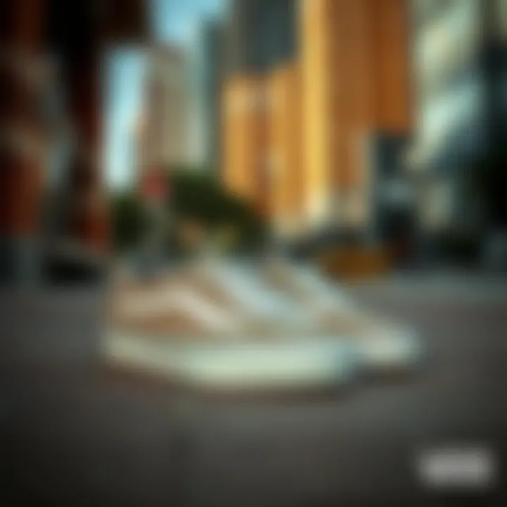 Vans Sunlight Shoes displayed in an urban skateboarding environment