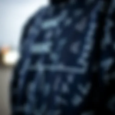 Close-up of the texture and fabric details of a Vanz sweater