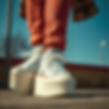 Styling Versatility of Chuck Taylor All Star Sneakers White Chuck Taylor All Star lift platform high sneakers styled with various outfits