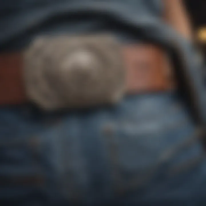 Close-up of a stylish Zumiez belt showcasing unique buckle design