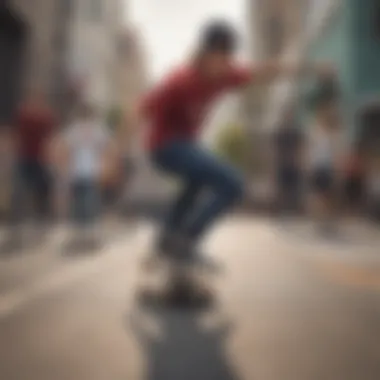 Group of skateboard enthusiasts engaging in a session