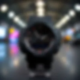 G-Shock GA2100 Black on display showcasing its unique design