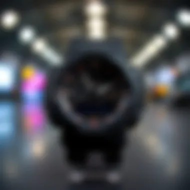 G-Shock GA2100 Black on display showcasing its unique design