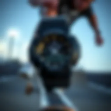 G-Shock GA2100 Black in a skateboarding context