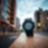 G-Shock GA2100 Black in urban setting