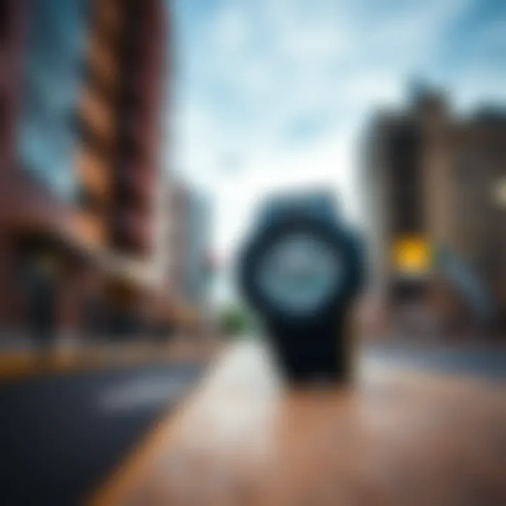 G-Shock GA2100 Black in urban setting