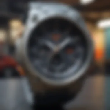 Close-up of a G-Shock watch featuring unique designs inspired by skate culture