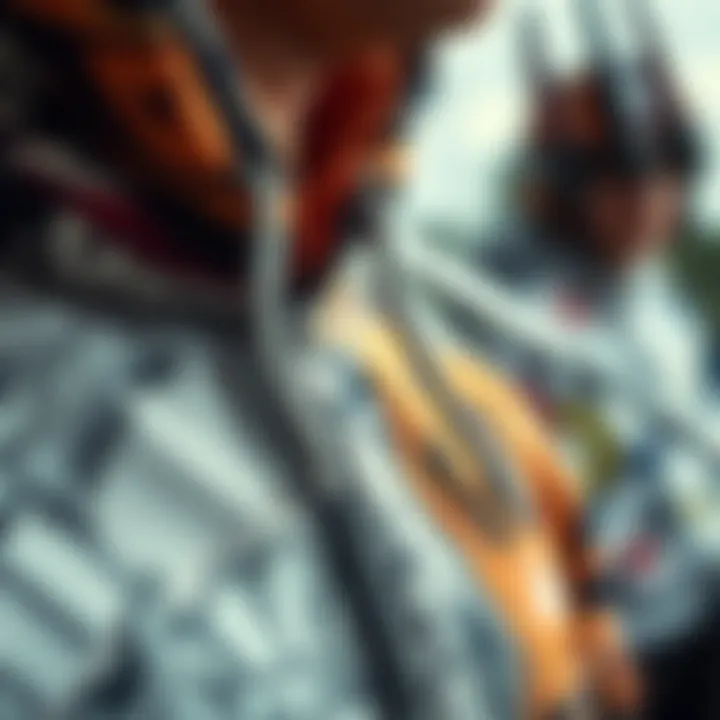 Close-up of a zip-up hoodie with intricate graphics