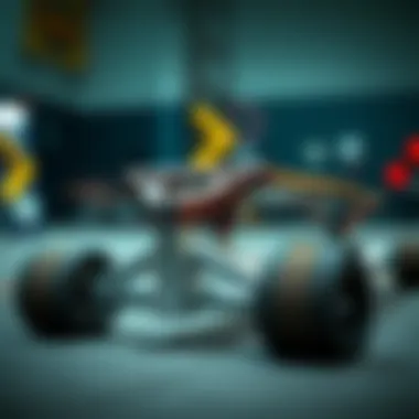 Detailed view of Independent 8.25 truck showcasing its robust construction.