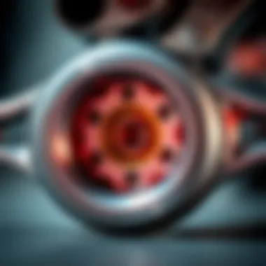 Close-up of Independent 8.25 truck pivot area highlighting precision engineering.