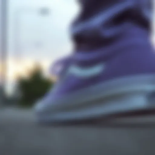 Stylish Lilac Vans Old Skool sneakers showcased from the side